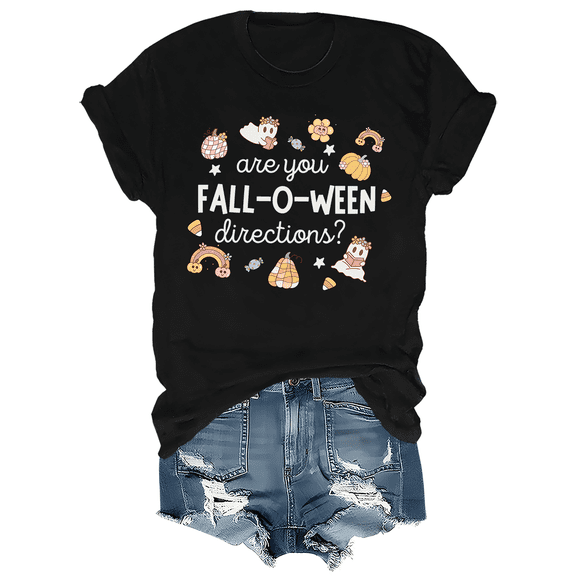 Are You Fall-O-Ween Directions Shirt Funny Ghost Pumpkin Halloween T-Shirt