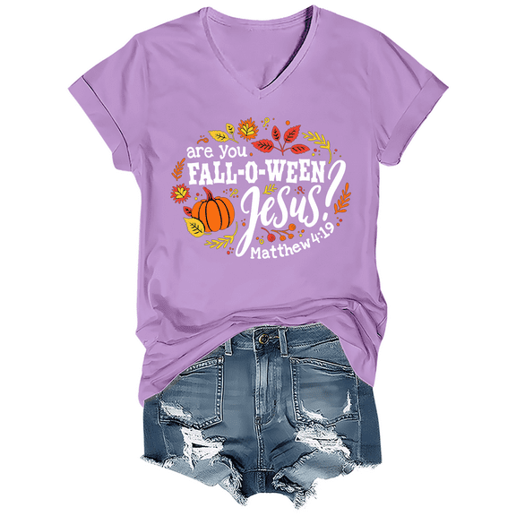 Are You Fall-O-Ween Jesus Shirt V-Neck