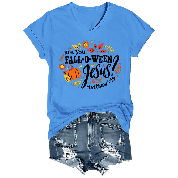 Are You Fall-O-Ween Jesus Shirt V-Neck