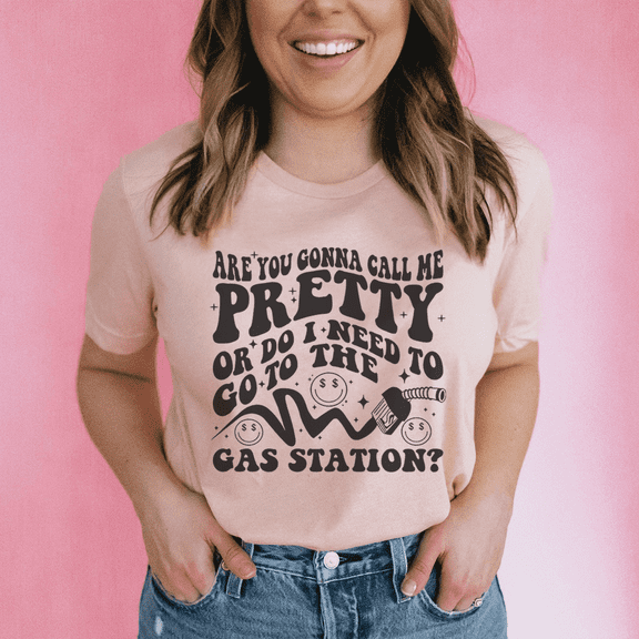Are You Gonna Call Me Pretty Tee Heather Prism Peach S Peachy Sunday T-Shirt
