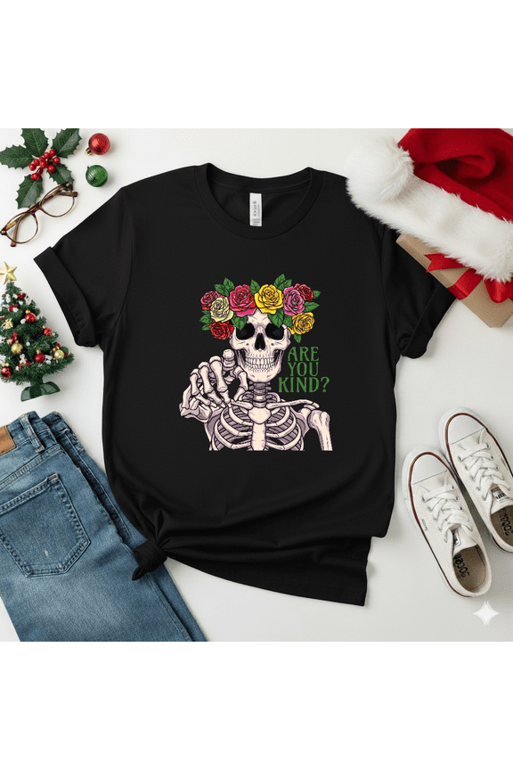 Are You Kind Retro Grateful Dead Dancing Bear Inspired Positive Message Unisex T-Shirt V18089, S-5XL
