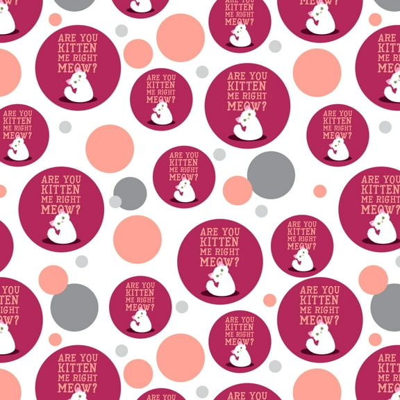 Are You Kitten Me Right Meow Cat Premium Gift Wrap Wrapping Paper Roll
