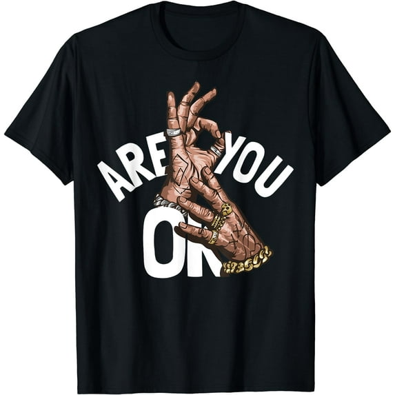 Are You OK Sign Language T-Shirt Black 3X-Large