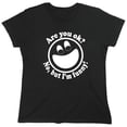 thumbnail image 1 of Are You Ok No But I'm Funny Sarcastic Humor Novelty Funny Women's Casual Tees, 1 of 3