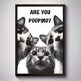 thumbnail image 1 of Are You Pooping Funny Cat Wall Art Poster Humorous Bathroom Decor for Living Room Bedroom Office Restaurant Bar Unframed Gift Idea, UNFRAMED 24x36, 1 of 4