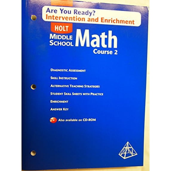 Pre-Owned Pre-Owned Are You Ready?: Intervention and Enrichment, Course 2 with Answer Key (Holt Middle School Math) Paperback