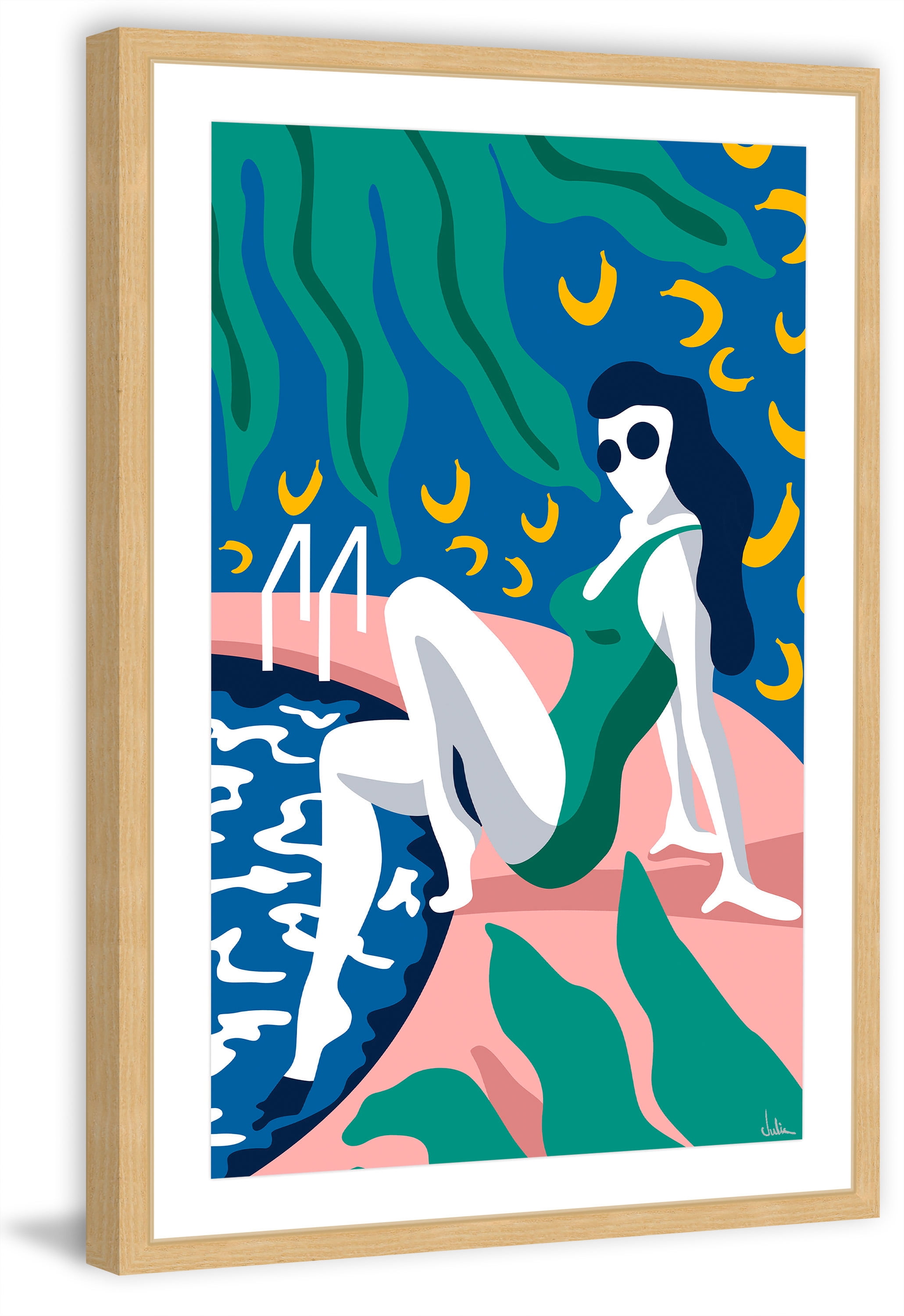 Are You a Beach Girl or a Pool Girl? Framed Painting Print