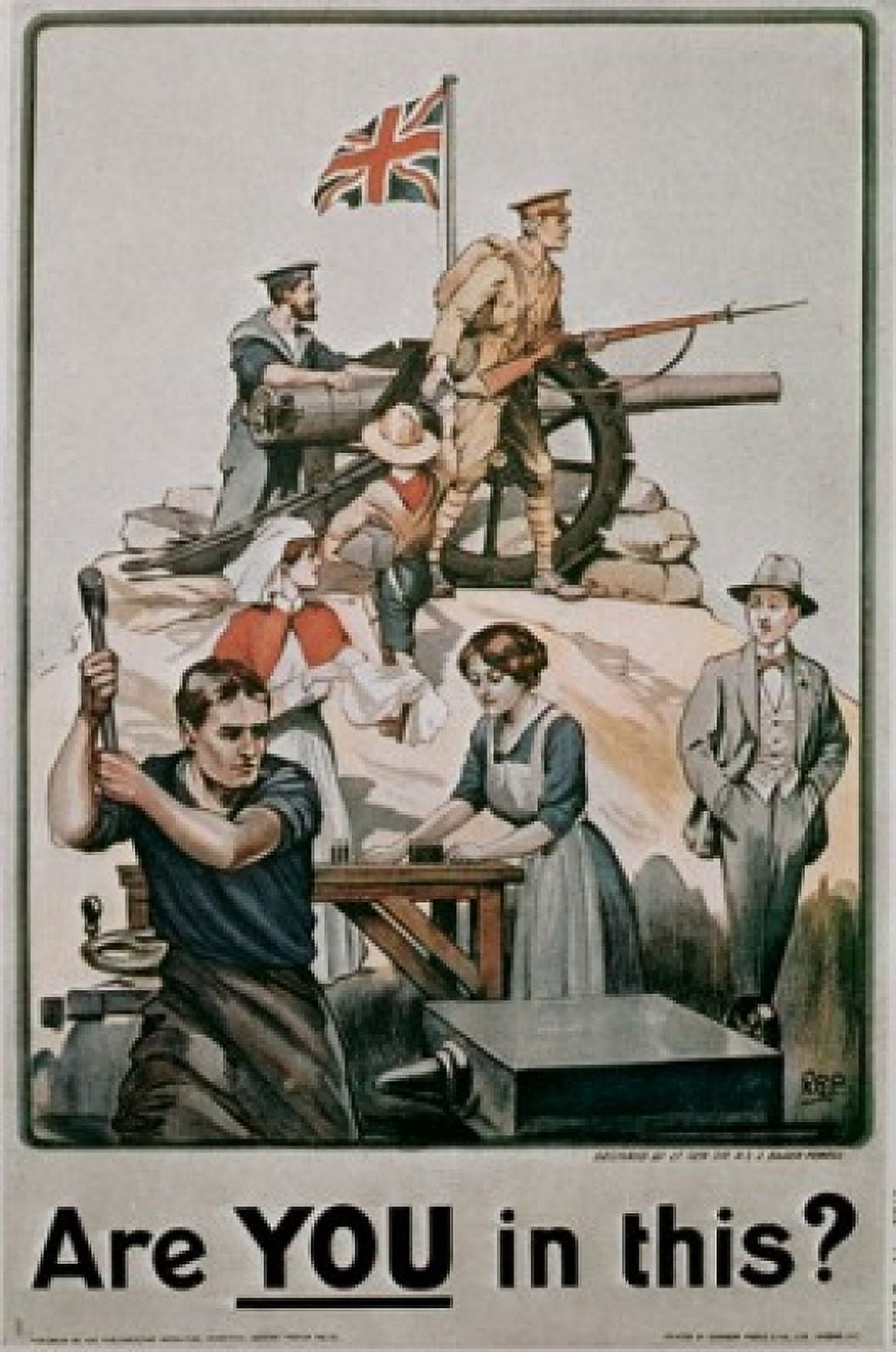 Are You in This World War I Artist Unknown Canvas Art - (24 x 36)