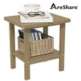 thumbnail image 1 of AreShark 2-Tier Outside Adirondack Side Table, Weather Resistant Square Outdoor Side Tables, Outdoor End Table for Backyard Pool Indoor Companion Front Porch, Brown, 1 of 8