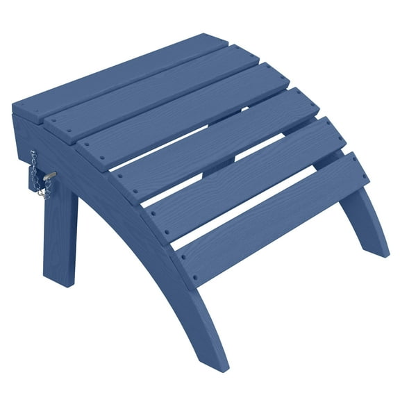 AreShark Folding Adirondack Footrest, All Weather Adirondack Ottoman Without Assembly, Navy
