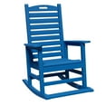 thumbnail image 1 of AreShark Oversized Rocking Chair Outdoor, HDPE PolyRocking Chair, All Weather Porch Rocker for Deck Patio Balcony, 380lbs, Navy Blue, 1 of 7