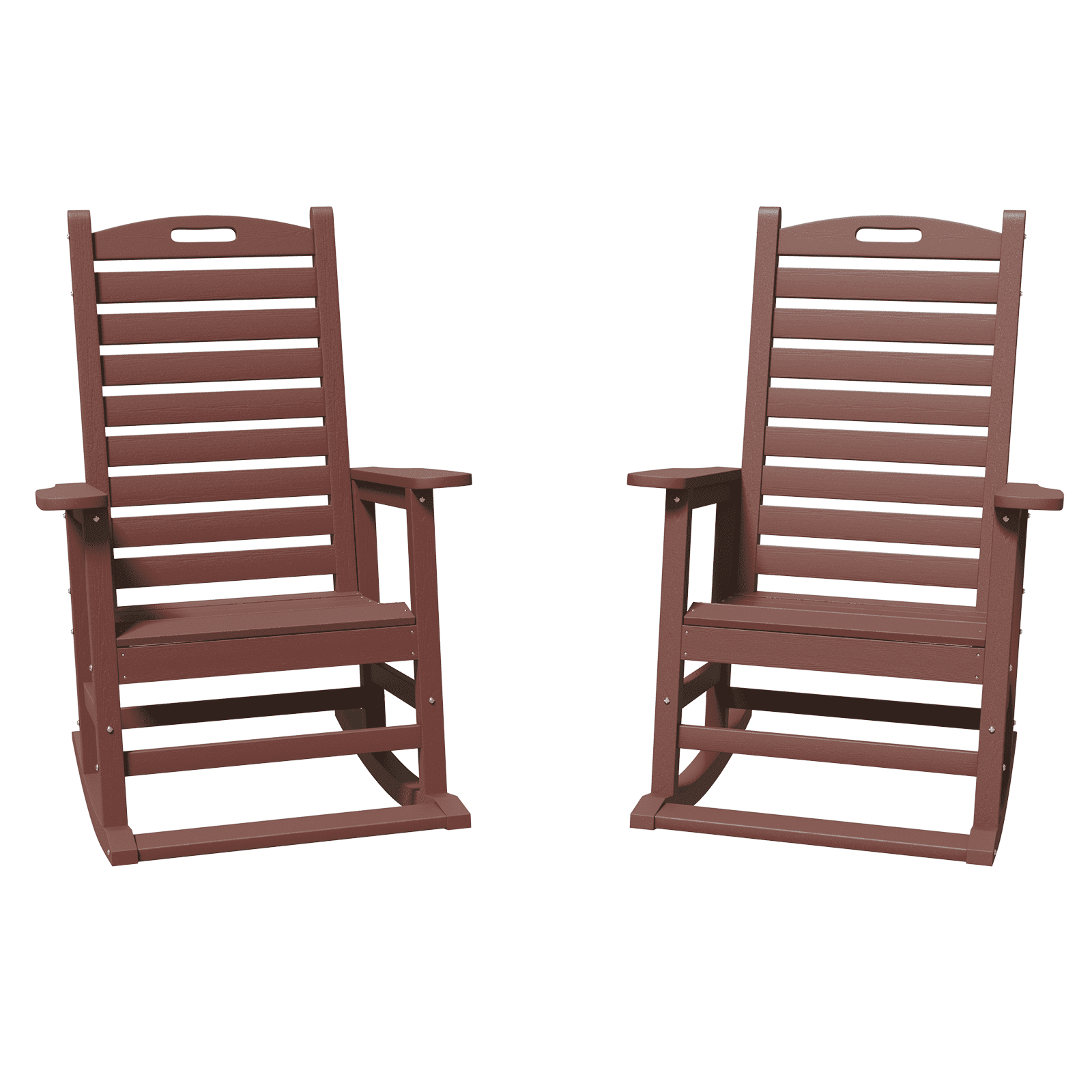 AreShark Oversized Rocking Chair Set of 2 Outdoor, HDPE PolyRocking ...