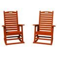 thumbnail image 1 of AreShark Oversized Rocking Chair Set of 2 Outdoor, HDPE PolyRocking Chair, All Weather Porch Rocker for Deck Patio Balcony, 380lbs, Dark Red, 1 of 10
