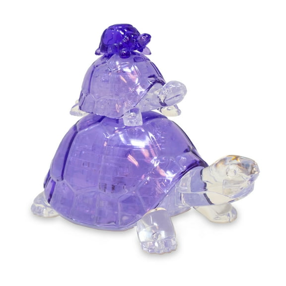 AreYouGame.com 3D Crystal Puzzle - Turtles (Purple): 37 Pcs