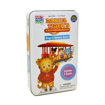 AreYouGame.com Daniel Tiger's Neighborhood Bingo & Memory Match Tin