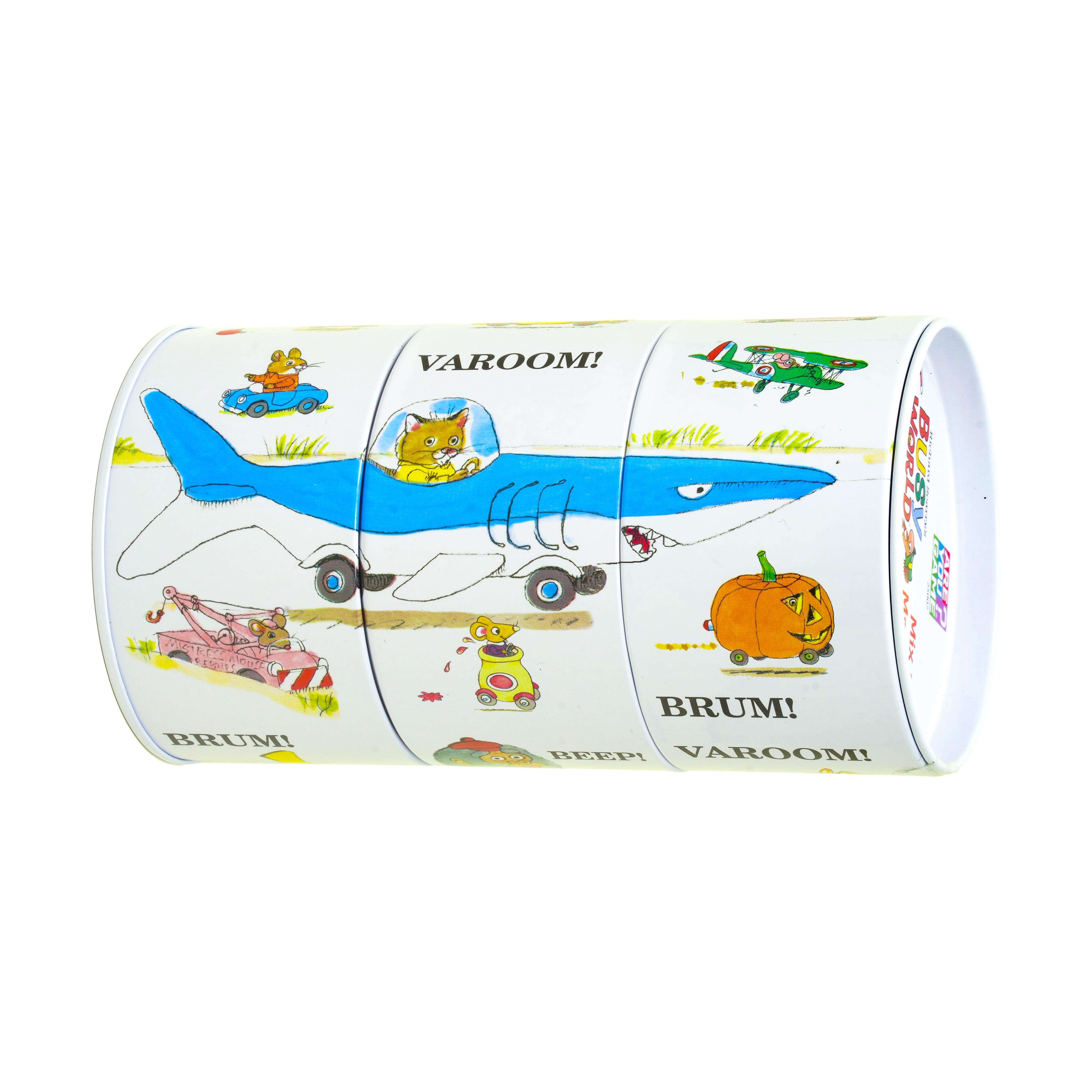 AreYouGame.com Richard Scarry's Busy World Mix and Match Tin with Puzzle: 24 Pcs