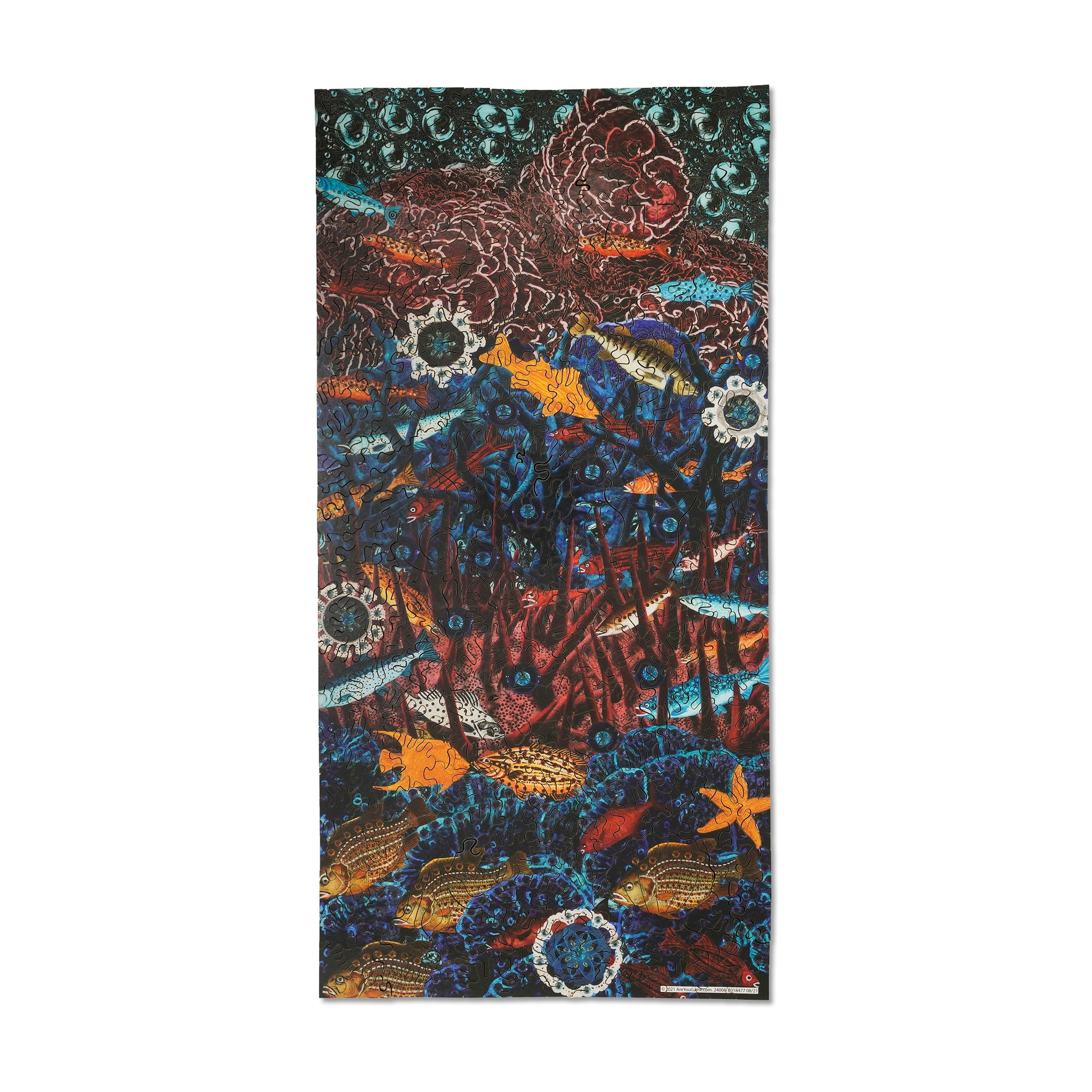Intricate Multicolor Wooden Fish Jigsaw Puzzle - 404 Pieces