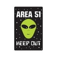 thumbnail image 1 of Area 51 Alien Aluminum Sign | Indoor/Outdoor | Funny Home Décor for Garages, Living Rooms, Bedroom, Offices | SignMission Parking Space Aliens Roswell Gift Spacemen Et Ufo Gag Funny, 1 of 4