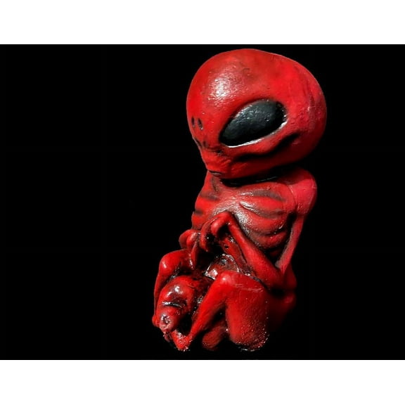 Area 51 Alien Embryo Specimen Jar Red Variant - Lord Grimley's Manor - Halloween Realistic Indoor Prop