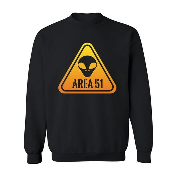 Area 51 Danger Sign Sweatshirt Men -Image by Shutterstock, Male x-Large