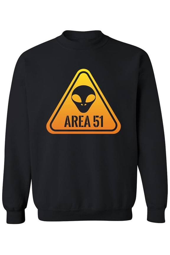 Area 51 Danger Sign Sweatshirt Men -Image by Shutterstock, Male x-Large
