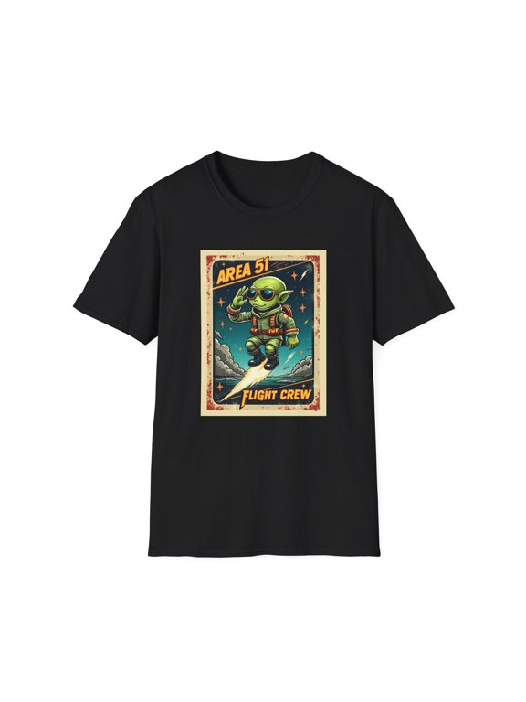 Area 51 Flight Crew: Vintage Alien Pilot T-Shirt