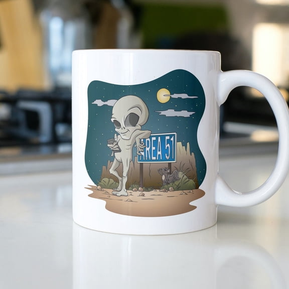 Area 51 Mug, Alien Lover Gift, UFO Mug, Tin Foil Hat Gift, Conspiracy Theory Mug, Alien Coffee Mugs, Ceramic Mug 11oz