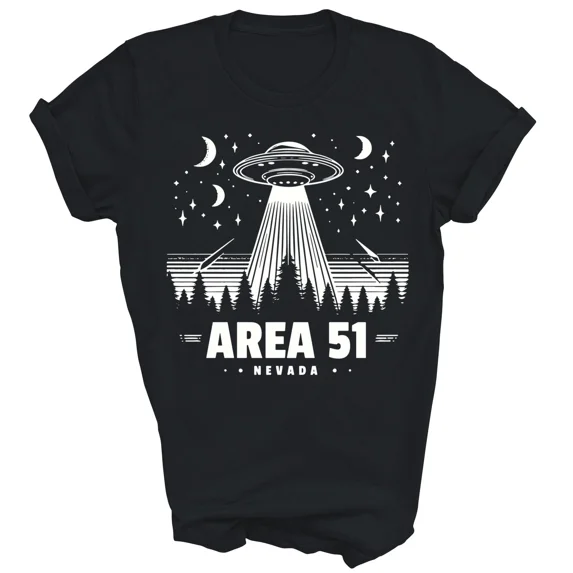 Area 51 Nevada UFO Alien Storm Sci Fi Mystery Unisex T-Shirt, S-5XL