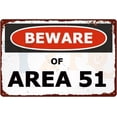 thumbnail image 1 of Area 51 No Trespassing Vintage Metal Sign Military Decorative Signs For Home Man Cave Game Room Shelter Decor 12x8 inch (YQ-216), 1 of 5