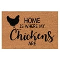 thumbnail image 1 of Area Carpet Polyester, Carpet 1X Interesting Chicken English Mat (Multi-color-One Size), 1 of 5