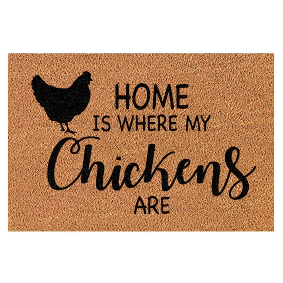 Area Carpet Polyester, Carpet 1X Interesting Chicken English Mat (Multi-color-One Size)