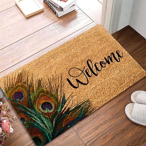 Area Carpet Polyester, Carpet 1X Peacock Mat (Brown-One Size)