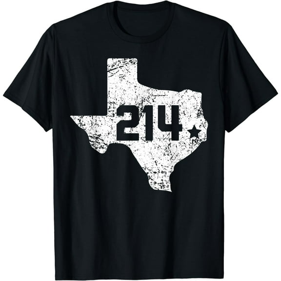 Area Code 214 Dallas T-Shirt Funny Texas Men Women Gift Tee