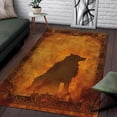 thumbnail image 1 of Area Fenrir Wolf Rug - Odin'S Wolf Rug Rectangle Area Rug, Indoor Floor Carpet for Bedroom & Lounge, Machine Washable, Easy Care, Cozy Aesthetic Home Décor, Soft Plush Touch, 1 of 5