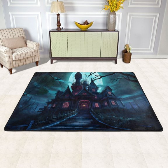 Area Floor Mats Magic Pattern Large Nursery Rugs Non-Slip Living Room Carpets Bedroom Doormat for Dinning Decor 36" x 24"