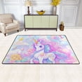 thumbnail image 1 of Area Floor Mats Unicorn with Rainbow Large Nursery Rugs Non-Slip Living Room Carpets Bedroom Doormat for Dinning Decor 36" x 24", 1 of 7