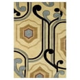 thumbnail image 1 of At Home with the O Hand-tufted Contempo Diamonds Cream Wool Rug, 1 of 4