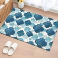 thumbnail image 1 of Area Rug 2 x 3 Ft, Blue Geometric Moroccan Indoor Accent Bathroom Rugs for Kitchen/Laundry Room, Abstract Art Blue Ombre Modern Washable Non-Slip Runner Floor Mat for Entryway, Living Room, 1 of 8