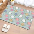 thumbnail image 1 of Area Rug 2 x 3 Ft, Easter Bunny Indoor Accent Bathroom Rugs for Kitchen/Laundry Room, Colorful Eggs Spring Leaves Daisy Blue Washable Non-Slip Runner Floor Mat for Entryway, Living Room, 1 of 8