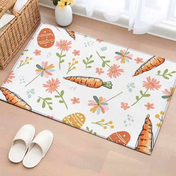 Area Rug 2 x 3 Ft, Easter Eggs Indoor Accent Bathroom Rugs for Kitchen ...