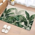 thumbnail image 1 of Area Rug 2 x 3 Ft, Palm Leaves Tropical Indoor Accent Bathroom Rugs for Kitchen/Laundry Room, Green Botanical Summer Linen Washable Non-Slip Runner Floor Mat for Entryway, Living Room, 1 of 8