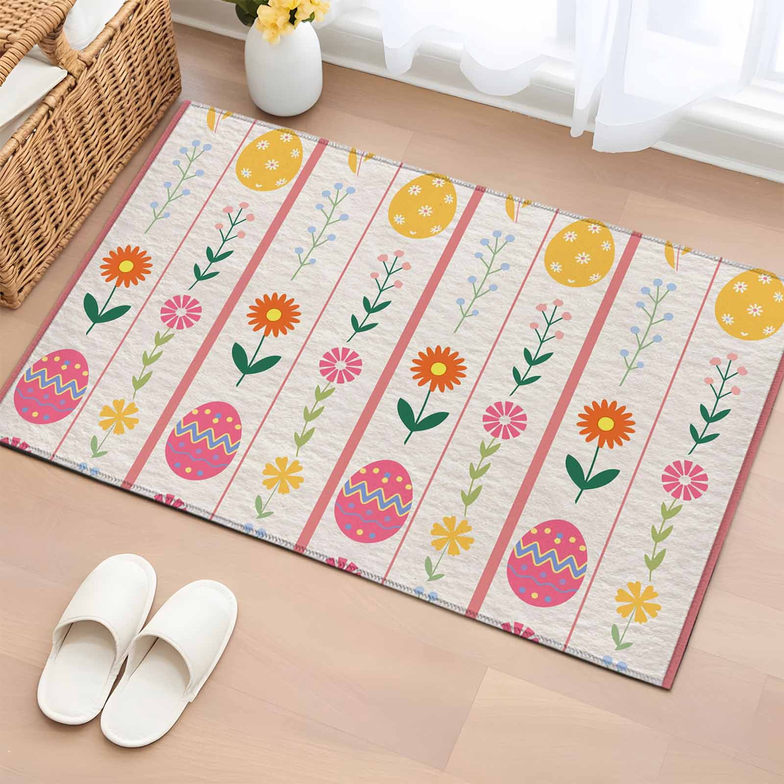 Area Rug 2 x 3 Ft, Spring Easter Indoor Accent Bathroom Rugs for ...