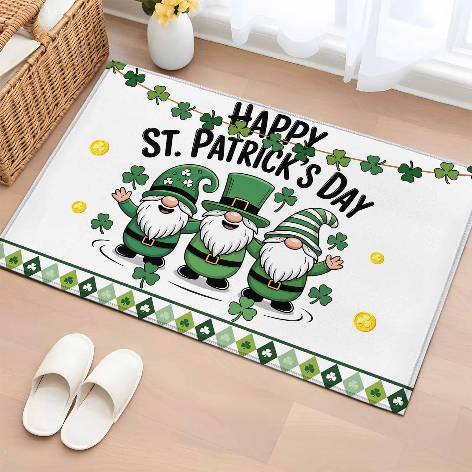 Coins Area Rug Area Rug 2 x 3 Ft, St. Patrick's Day Indoor Accent Bathroom Rugs for ...