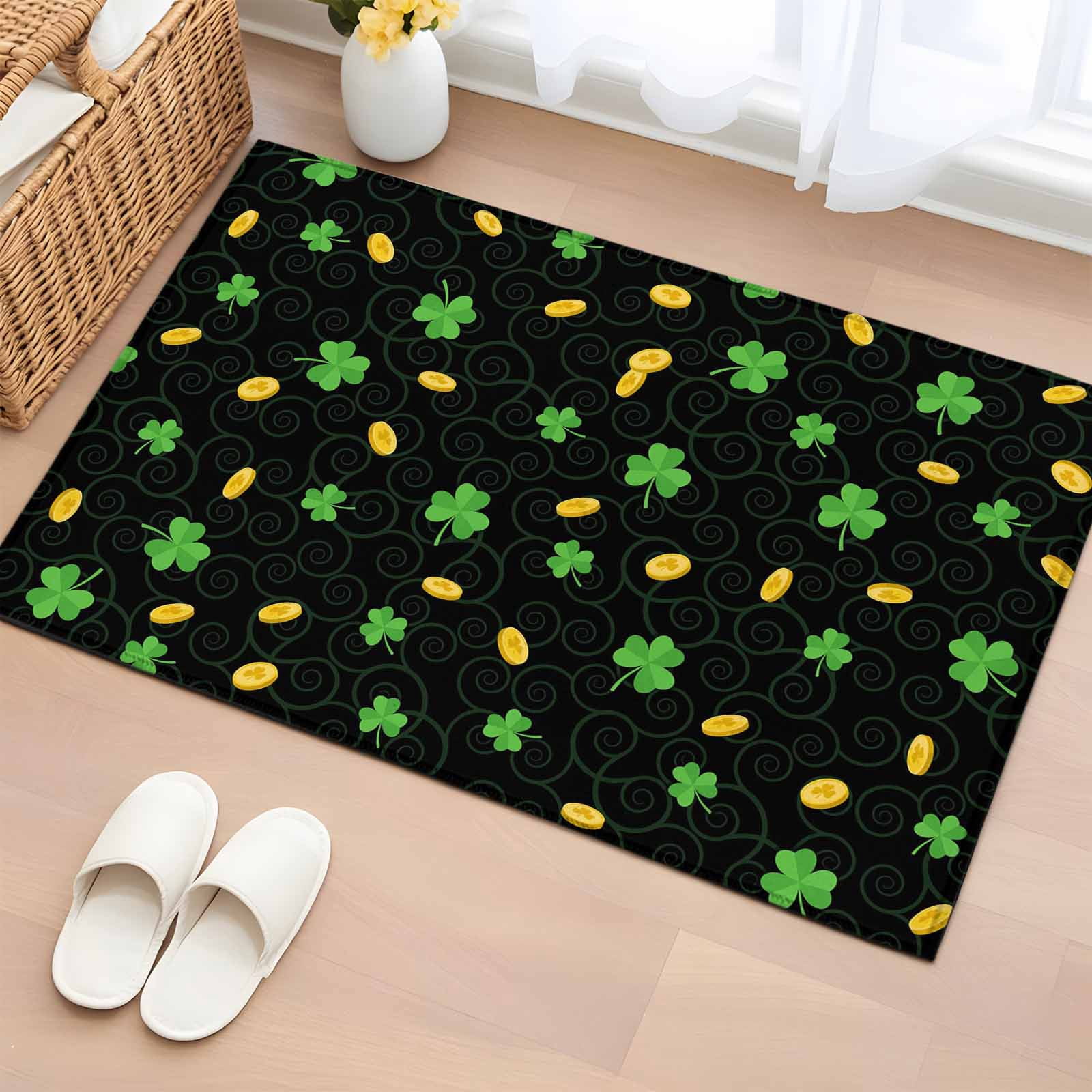 Coins Area Rug Area Rug 2 x 3 Ft, St. Patrick's Day Indoor Accent Bathroom Rugs for ...