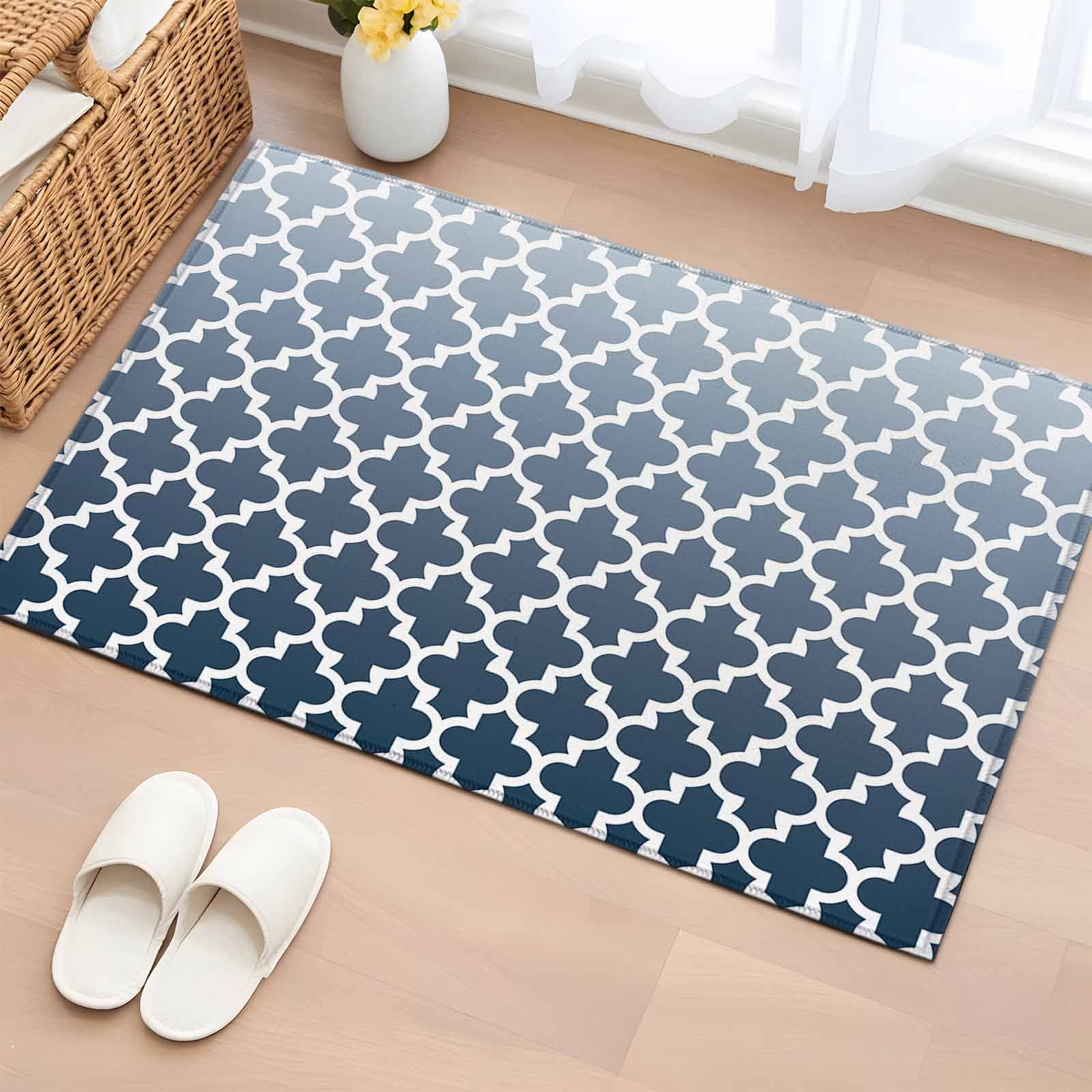 Geometric Patterned Area Rug Area Rug 24×36in, Moroccan Geometric Pattern Floor Carpet Living Room ...