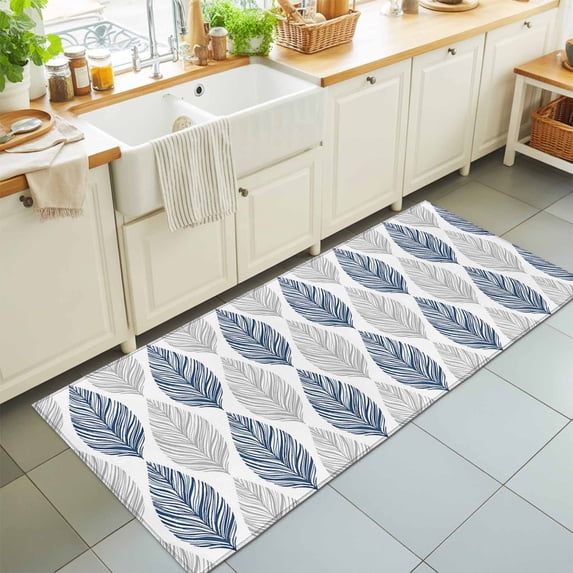 Area Rug 24×72in, Modern Minimalist Leaf Texture Floor Carpet Living ...