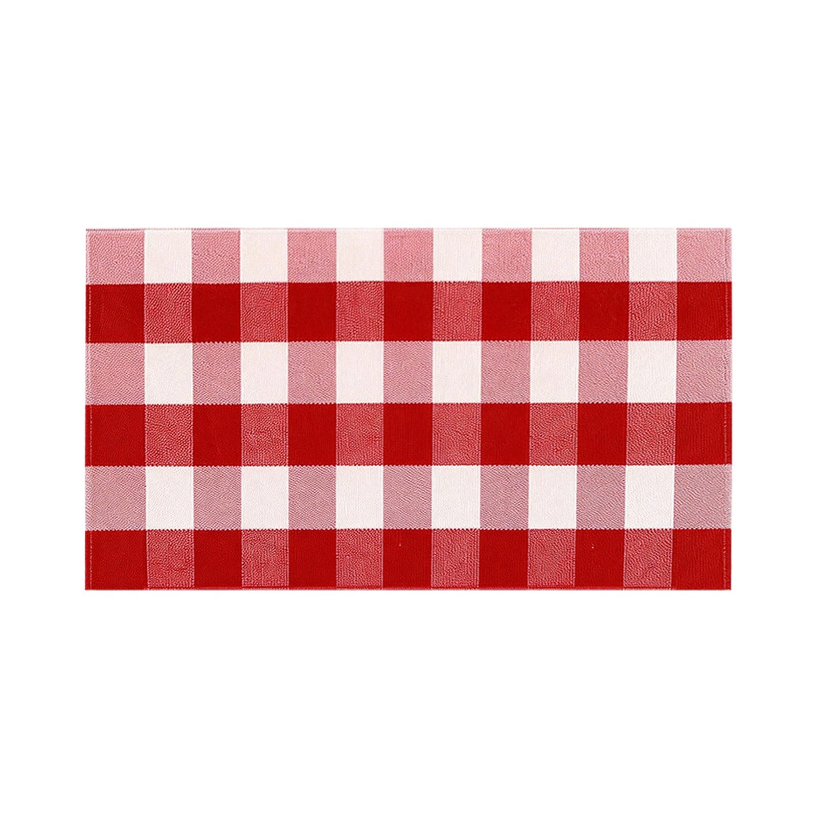 Area Rug, 24"x51" Pink and White Checkered Rug Plaid Outdoor Rugs, Soft Machine Washable Cotton Woven Welcome Mat Area Rugs for Home Decor, Bedroom, Doormat, Balcony, Porch, Patio