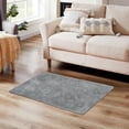 thumbnail image 1 of Area Rug, 2ft x 3ft Small Rugs Washable Rugs Non Slip Fluffy Shag Carpets for Entryway Kitchen Bathroom Bedroom, Gray, 1 of 8
