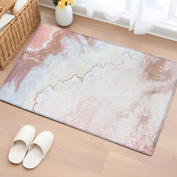 Area Rug 2x3ft Abstract Marble Stone Texture Area Rugs Washable Low Pile Floor Carpet for Bedroom, Modern Gradient Art Natural Agate Non Slip Soft Rugs for Living Room Entryway Dining Room