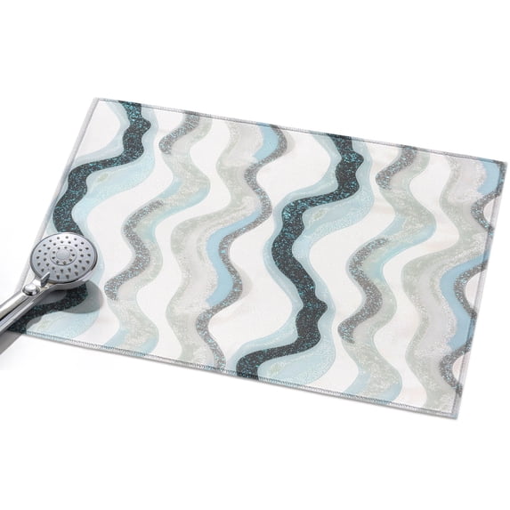 Area Rug 2x3ft Black Blue Stripes Washable Area Rugs for Living Room ...